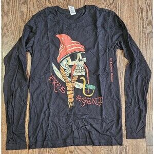 Vintage Ed Hardy By Christian Audigier Shirt Small Long Sleeve T Y2K Pirate